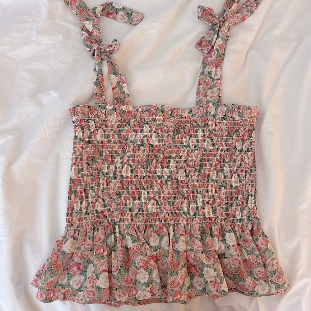 Rose pattern top